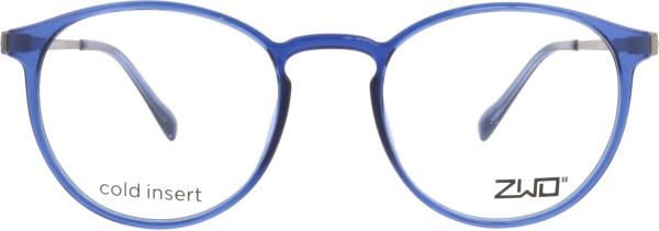 Klassische Brille in einer Pantoform für Damen und Herren in der Farbe blau