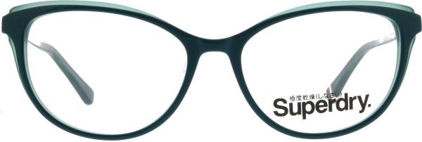 Stylische Cateye Damenbrille von der Marke Superdry in der Farbe türkis