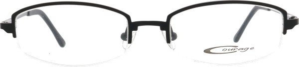 Hübsche kleine Halbrandbrille für Damen in der Farbe schwarz