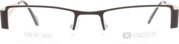 Flotte Herren-Nylorbrille aus Metall in der Farbe grau beige