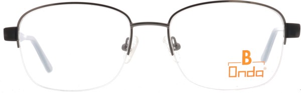 Schlichte Halbrandbrille für Damen in der Farbe grau