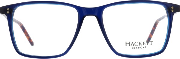 Elegante große Kunststoffbrille für Herren von der Marke Hackett in einem leuchtenden Blau