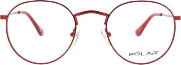 trendige Damen Metall Brille von Polar im Pantostil in rot - Michigan 22