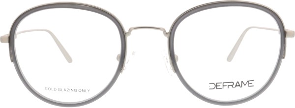 Coole Damenbrille von der Marke Deframe in den Farben silber und grau