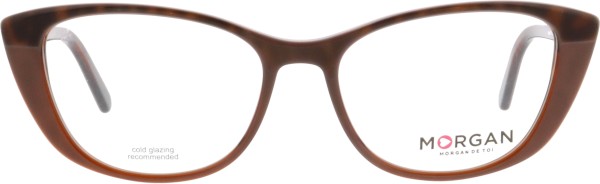 Außergewöhnliche Damenbrille von der Marke Morgan im Cateye Stil in der Farbe braun