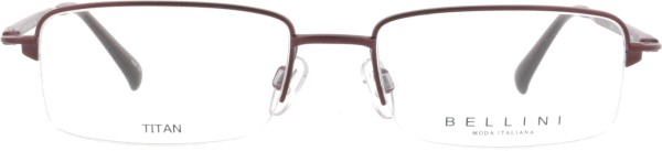 Klassische rechteckige Halbrandbrille für Damen und Herren aus Titan