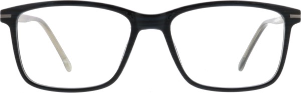 Moderne rechteckige Kunststoffbrille für Herren in der Farbe blau