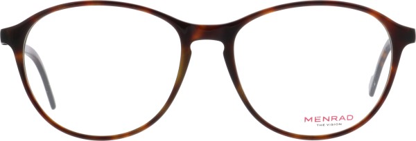 Moderne runde Kunststoffbrille für Damen in der Farbe braun