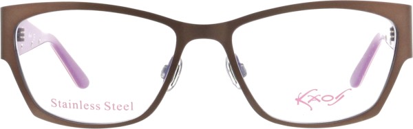 Poppig knallige Brille für Damen in den Farben braun und lila
