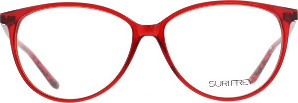 Wunderschöne Kunststoffbrille für Damen von der Marke Suri Frey in der Farbe rot