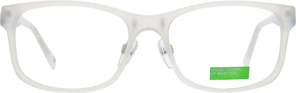 Modische Kunststoffbrille von der Marke Benetton für Damen und Herren in der Farbe transparent