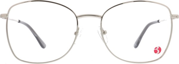Schöne große Vintage-Brille in Schmetterlingsform für Damen in silber