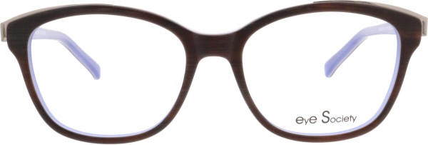 Hübsche Damenbrille mit gebürsteter Oberfläche in der Farbe braun blau