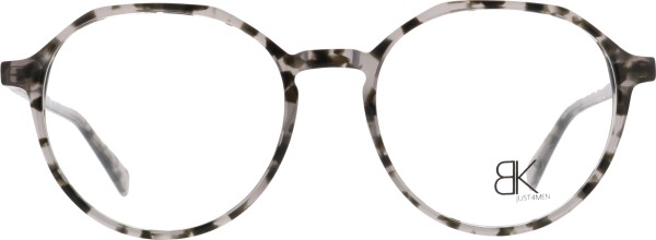 Trendige Kunststoffbrille für Herren in einer Pantoform in der Farbe grau