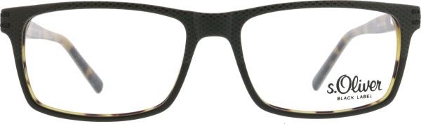 Zeitlose Kunststoffbrille für Herren von der Marke s.Oliver in der Farbe grün braun