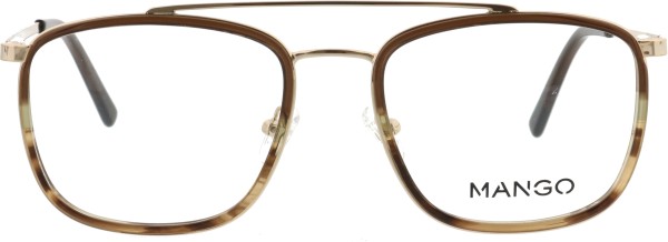 Trendige Retrobrille von der Marke Mango für Herren in den Farben braun gold