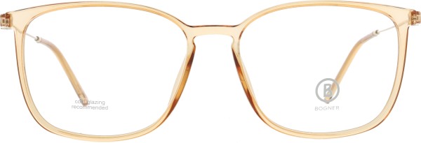 Stylische Brille für Damen und Herren in einer rechteckigen Form in der Farbe orange von Bogner