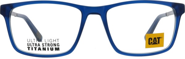 Hochwertige große Kunststoffbrille für Herren von der Marke Caterpillar in der Farbe blau