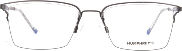 Klassische robuste Halbrandbrille für Damen und Herren von der Marke Humphrey's in schwarz
