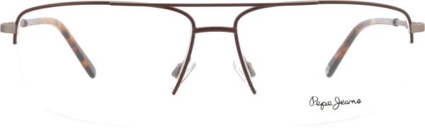 Klassische Halbrandbrille aus Metall für Herren von der Marke Pepe Jeans in der Farbe braun