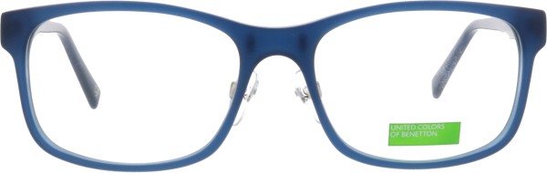 Modische Kunststoffbrille von der Marke Benetton für Damen und Herren in der Farbe blau