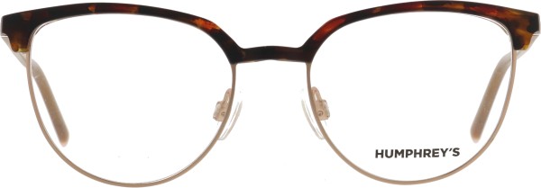 Hübsche Damenbrille im Retro Stil von der Marke Humphreys in der Farbe braun gold