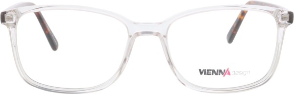 Unauffällige Kunststoffbrille für Damen und Herren in einem transparenten Farbton