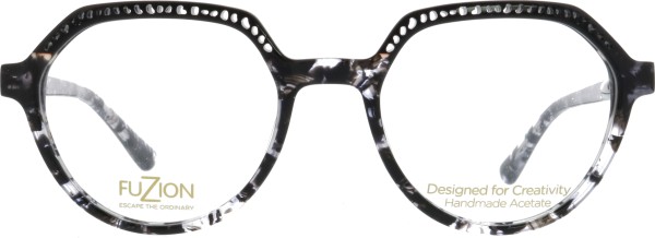 Moderne auffällige Kunststoffbrille aus Acetat von der Marke Fuzion für Damen