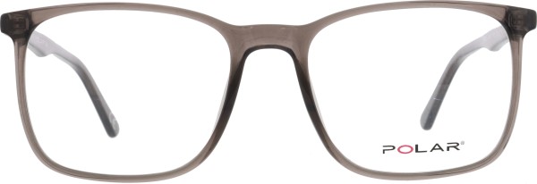 Klassisch rechteckige Herrenbrille aus Kunststoff  von Polar in der Farbe grau