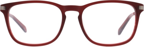 Schöne große Kunststoffbrille für Damen und Herren in der Farbe rot