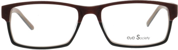 Tolle eckige Brille für Herren von Eye Society in braun schwarzer Holzoptik