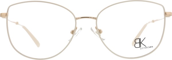 Trendige Retrobrille aus Metall für Damen in der Farbe gold beige