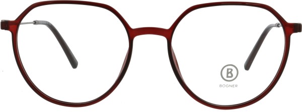 Stylische Brille für Herren in einer Pantoform in der Farbe rot von Bogner