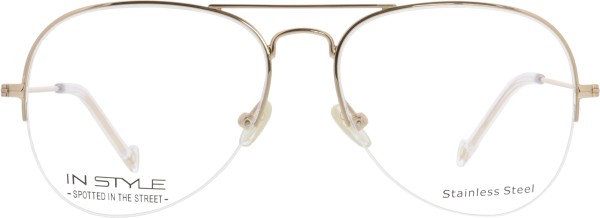 Coole Pilotenbrille von der Marke In Style für Damen und Herren in der Farbe gold
