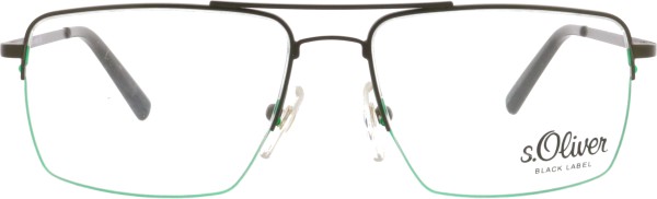 Modische Herrenbrille aus Metall von der Marke s.Oliver in der Farbe schwarz grün