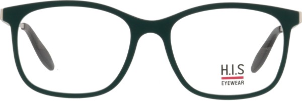 Tolle quadratische Damenbrille in einem schönem mattem grün von der Marke HIS