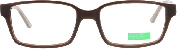 Klassische Kunststoffbrille für Damen und Herren in der Farbe braun von der Marke United Colors of Benetton