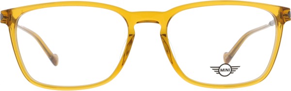 Peppige Kunststoffbrille für Damen und Herren von der Marke Mini in der Farbe braun transparent